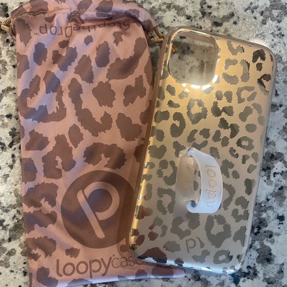 Loopy Phone Case - Gold Leopard Metallic 11/11Xr